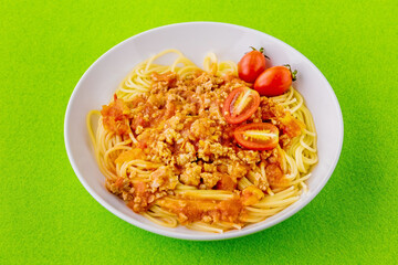 Spaghetti with Minced Pork Tomato Sauce