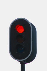 Traffic light shows red light. symbolic photo for maintenance, exit and risk.