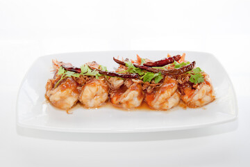 Fried prawn with garlic