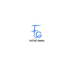 FG F G Initial Handwriting or Handwritten Logo for Identity. Logo with Signature and Hand Drawn Style.