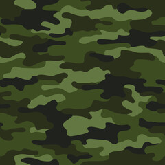 Naadloze camouflagepatroon. Abstracte moderne militaire camo achtergrond voor stof en mode textiel print. Vector illustratie.