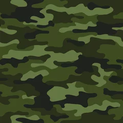 Foto op Plexiglas Camouflage Naadloze camouflagepatroon. Abstracte moderne militaire camo achtergrond voor stof en mode textiel print. Vector illustratie.