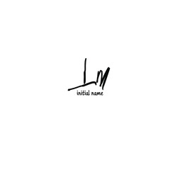 LM L M Initial Handwriting or Handwritten Logo for Identity. Logo with Signature and Hand Drawn Style.