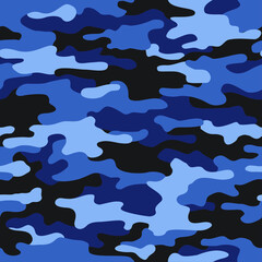 Camouflage texture seamless pattern. Abstract modern military camo background for fabric and fashion textile print. Vector illustration. - obrazy, fototapety, plakaty