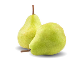 ripe williams pears, isolated on white background