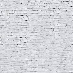 Unlimited endless seamless pattern of the white brick wall