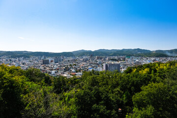 Obraz premium 岐阜県多治見市 虎渓公園 展望台から眺める多治見市の街並み