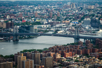 Fototapeta na wymiar New York City. Wonderful panoramic aerial view of Manhattan Midtown Skyscrapers