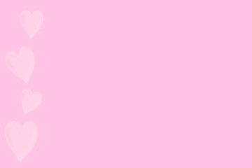 Fototapeta premium Sweet Valentine’s Day. Pink background and pink heart.