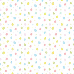 seamless pattern with eggs and flowers