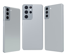 3d render of a smartphone on a white background