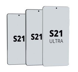 3d render of a smartphone on a white background