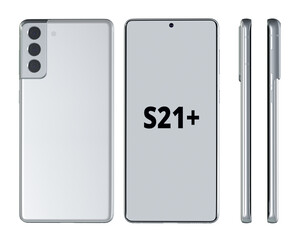 3d render of a smartphone on a white background