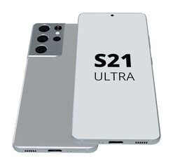 3d render of a smartphone on a white background