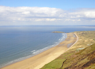 Rhossili Beach in Wales	