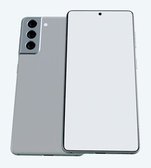 3d render of a smartphone on a white background