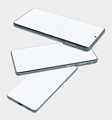 3d render of a smartphone on a white background