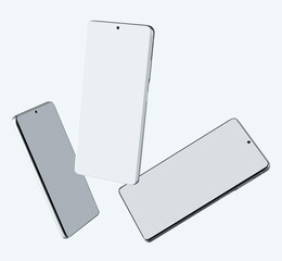 3d render of a smartphone on a white background