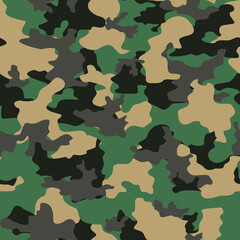 
military camouflage vector green background. trendy street style. forest pattern