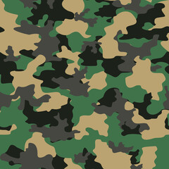 Fototapeta premium military camouflage vector green background. trendy street style. forest pattern