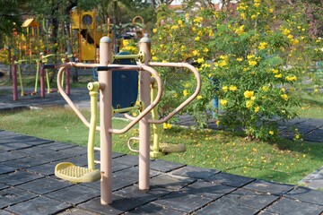 Playground in the garden around the park.