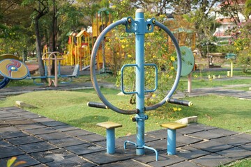 Playground in the garden around the park.