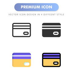 Obraz premium credit card icon for your web site design, logo, app, UI. Vector graphics illustration and editable stroke. icon design EPS 10.