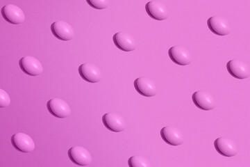 Flat lay isometric egg with copy space.