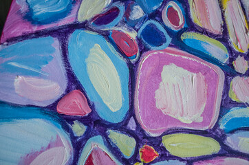 Abstract colorfull acrylic painting. Canvas. Grunge background.