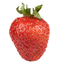Fresh strawberry isolated on the white background. Different object or view from a different angle in the portfolio.