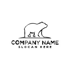 bear logo design template inspiration, vector illustration