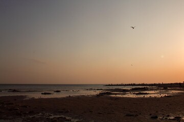 sunset on the beach