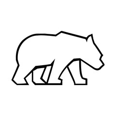 bear logo design template inspiration, vector illustration