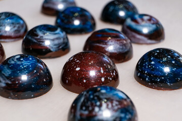 handmade chocolates and sweets in the making