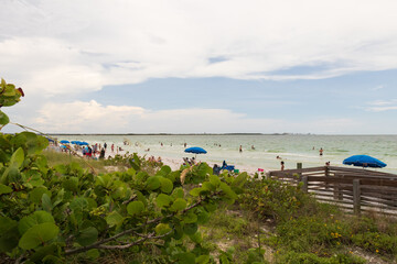 Naklejka premium Beach and ocean