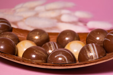 handmade chocolates and sweets in the making