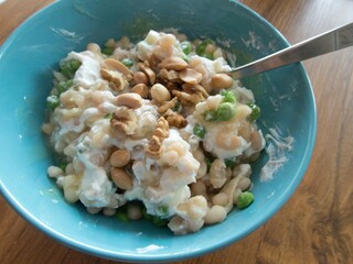 fresh healthy homemade warm vegetable salad