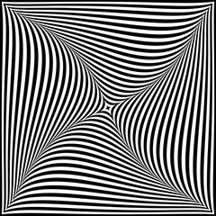 Rotation twisting movement illusion in abstract op art design.
