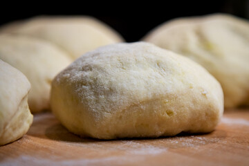 Fototapeta na wymiar Scone yeast pasta dumpling resting and ready for frying