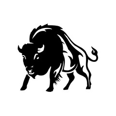 buffalo bull logo design template inspiration, vector illustration