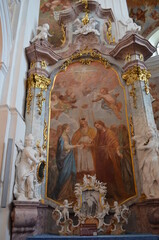 Wnętrze kościoła św. Józefa w Krzeszowie, Polska © Ewa