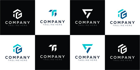 Creative monogram logo template