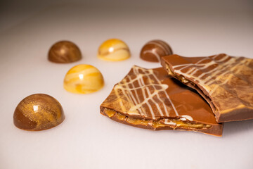 handmade chocolates and sweets in the making