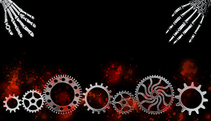 horror background with copy space -  banner for halloween - wallpaper