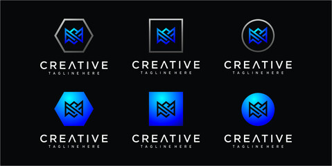 creative monogram logo design