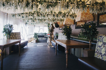 interior of a european cafe in a traditional style