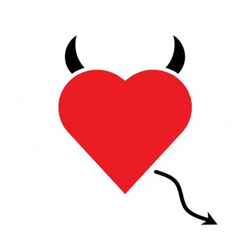 devil love . Valentine Day concept,	