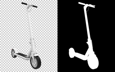 Electric scooter isolated on background with mask. 3d rendering - illustration © Elena