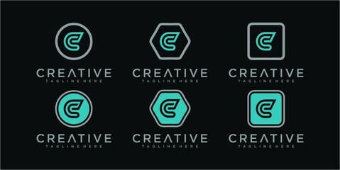 creative monogram logo design