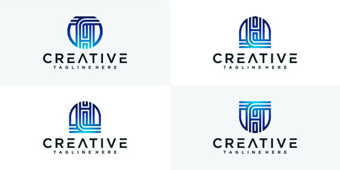 creative monogram logo design